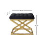 Atelier Del Sofa Puff Capraz Dorado y Negro